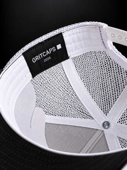 GC Trucker Cap — Black / White